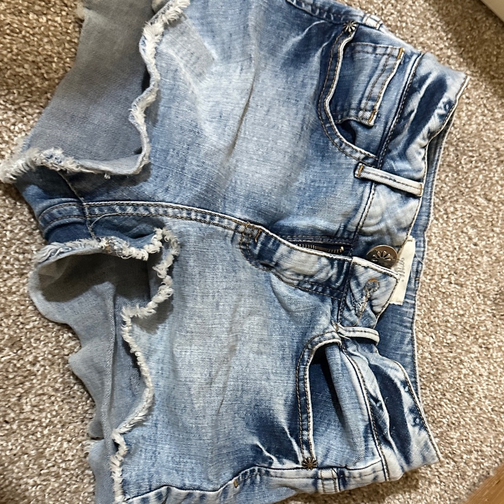 Distressed Denim Shorts